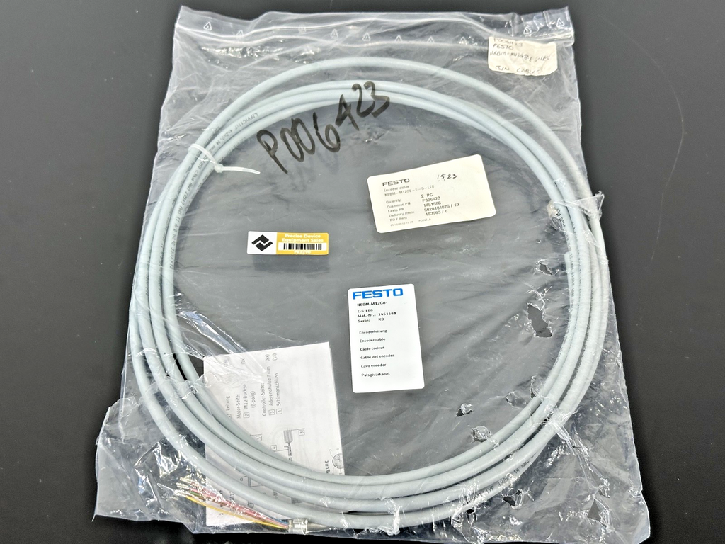 Festo NEBM M12G8 E 5 LE8 Encoder Cable 5M M12 1451588 New0