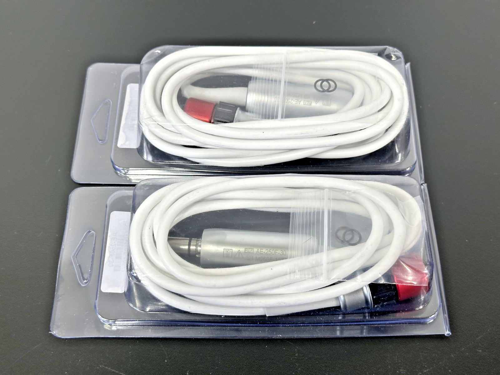 Lot of 2 Aseptico AE 250F 30 Dental Motor Cables With Handpiece Cord New1