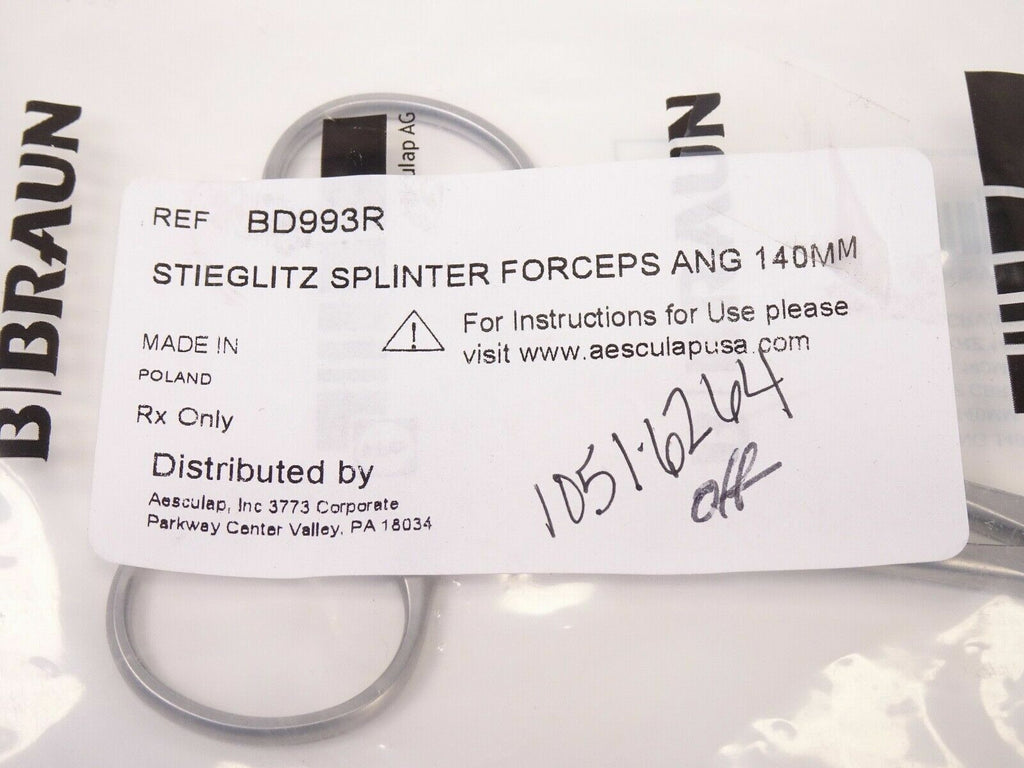 Aesculap BD993R Stieglitz Splinter Forceps Ang 140MM1
