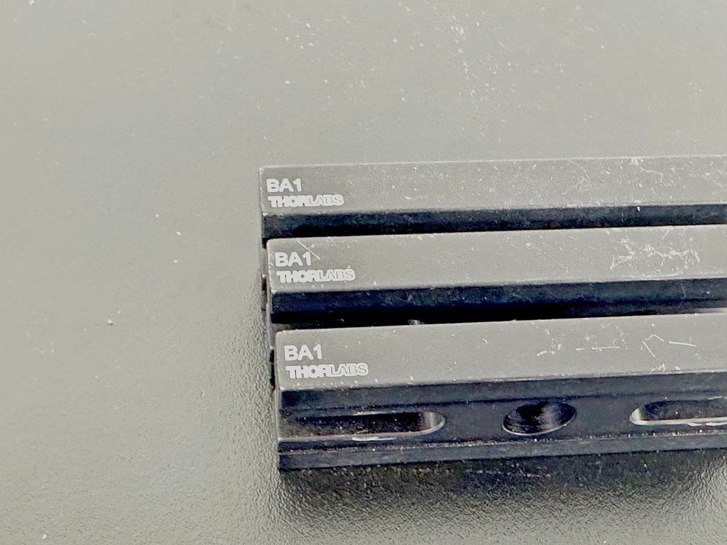 Lot of 3 Thorlabs BA1 1" x 3" x 3/8" Slotted Mounting Bases1