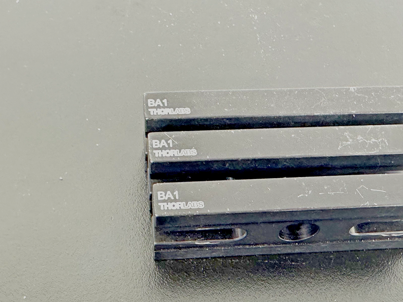 Lot of 3 Thorlabs BA1 1" x 3" x 3/8" Slotted Mounting Bases1
