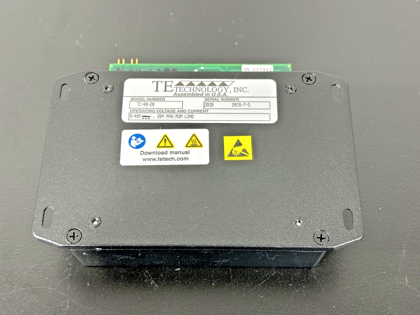 TE Technology TC 48 20 Thermoelectric Temperature Controller 9 48VDC 20A2