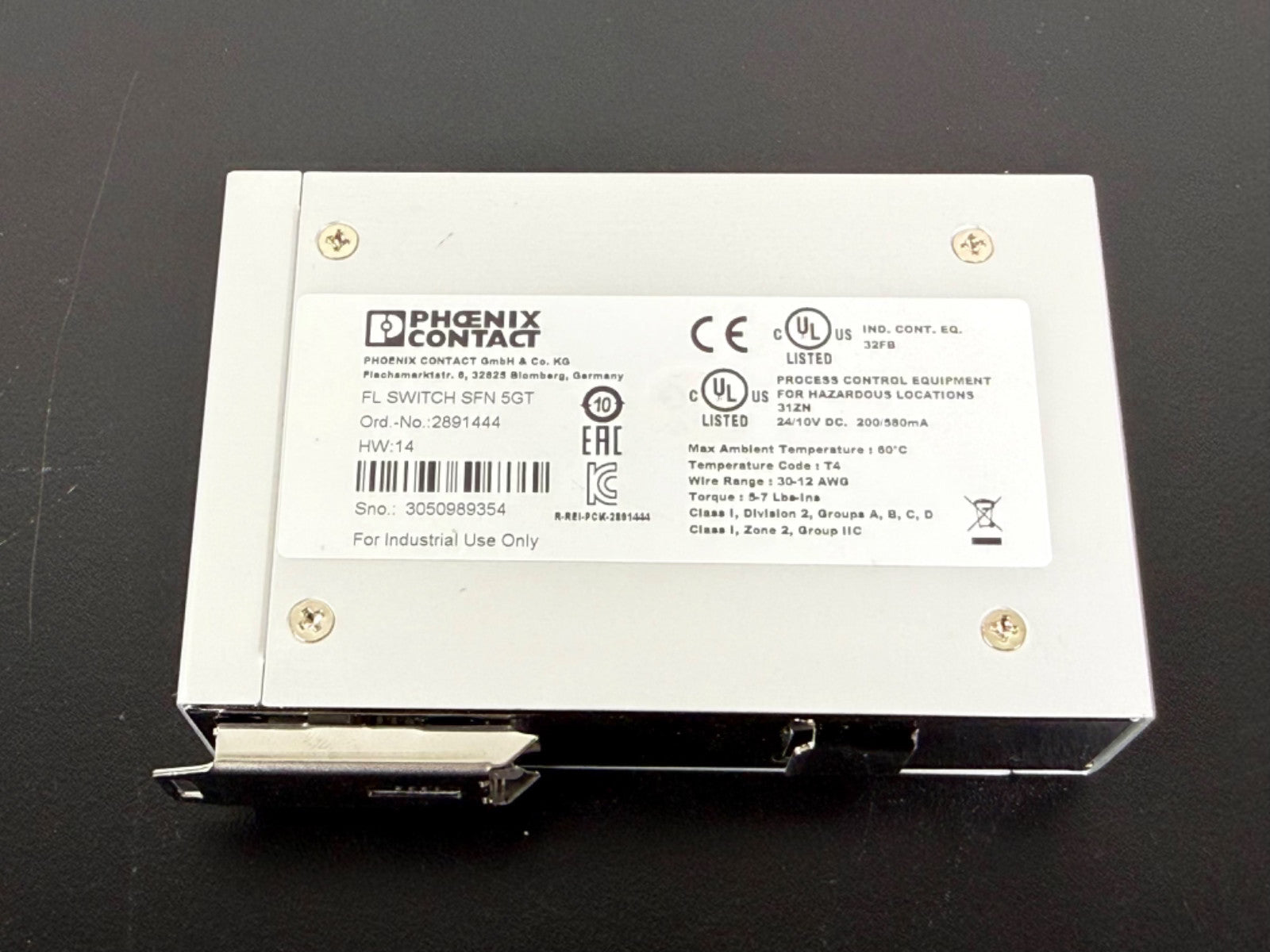Phoenix Contact FL SWITCH SFN 5GT Ethernet Switch 2891444 Industrial 5 Port0