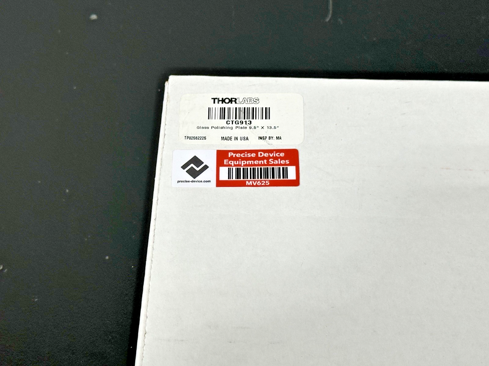 Thorlabs CTG913 Glass Fiber Optic Polishing Plate 9.5 x 13.5 Inch New Open Box2