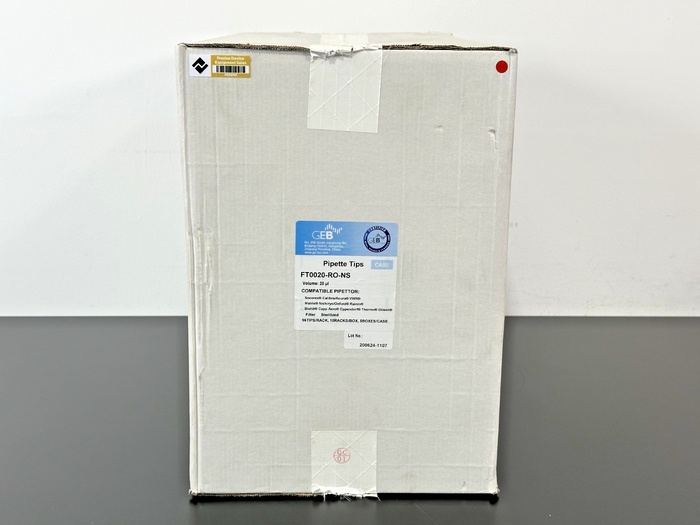 GEB FT0020 RO NS 20µL Filtered Sterile Pipette Tips 4,800/Case New Open Box