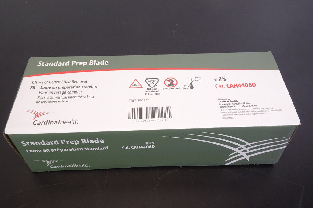 CARDINAL HEALTH CAH4406D Standard Prep Clipper Blades Heads Box of 250