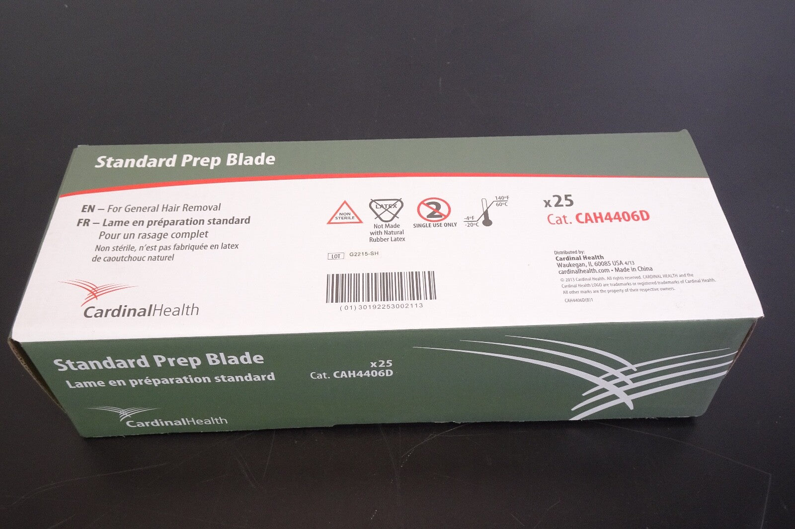 CARDINAL HEALTH CAH4406D Standard Prep Clipper Blades Heads Box of 250