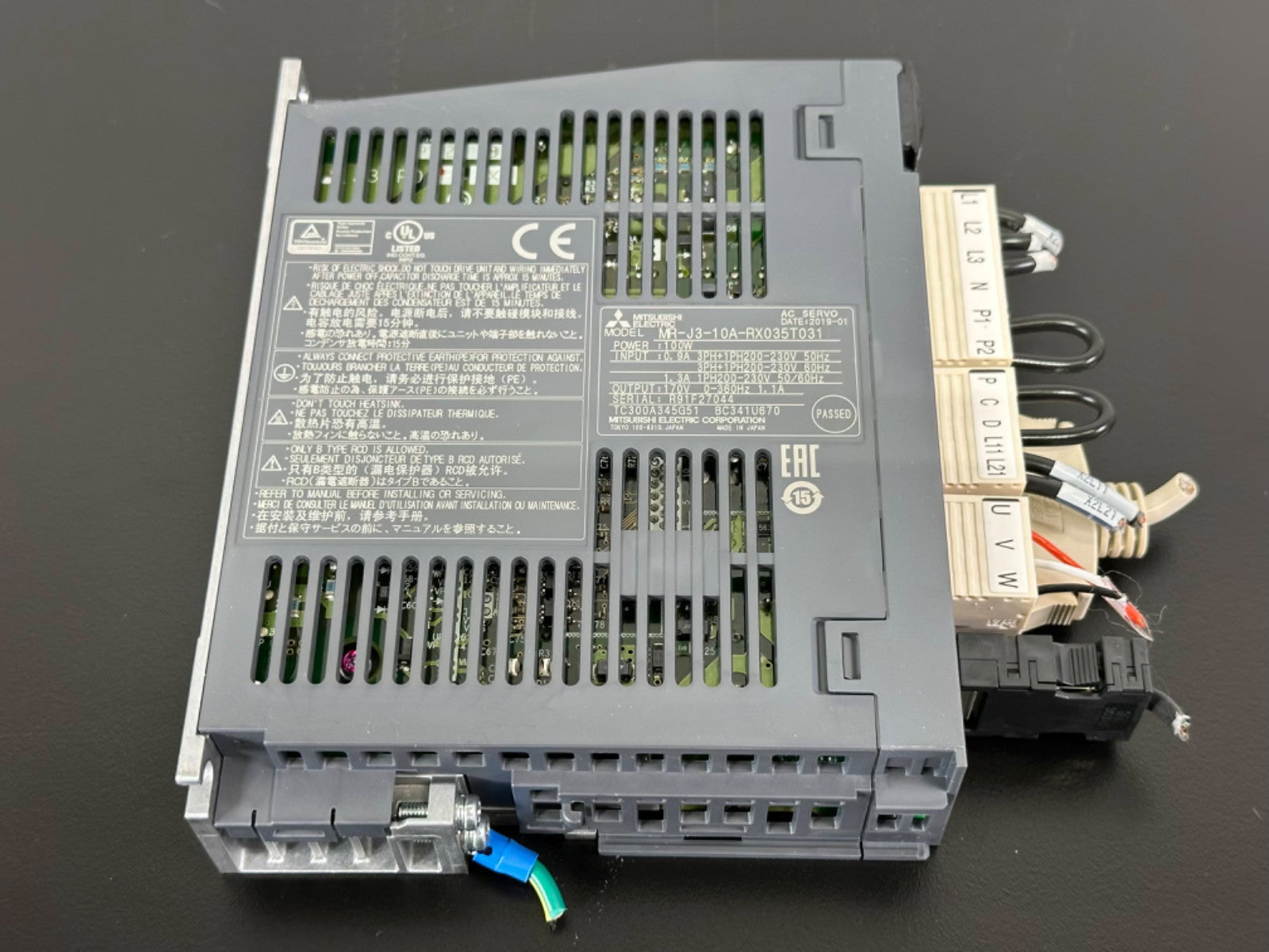 Mitsubishi Electric MR J3 10A RX035T031 Servo Drive Amplifier 100W MR J30