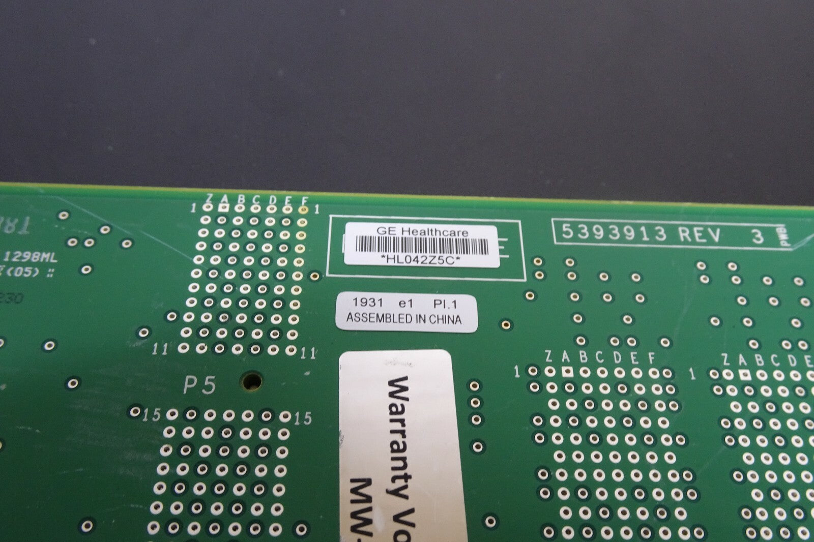 GE LE9 Juneau Front Plane Board Model 53939133