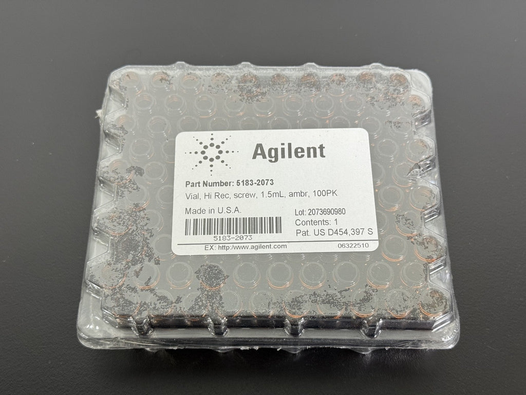 HPLC VIALS: Agilent 5188 6535 Vial, Screw, 2ml, amb, cert, 100pk *new sealed*0