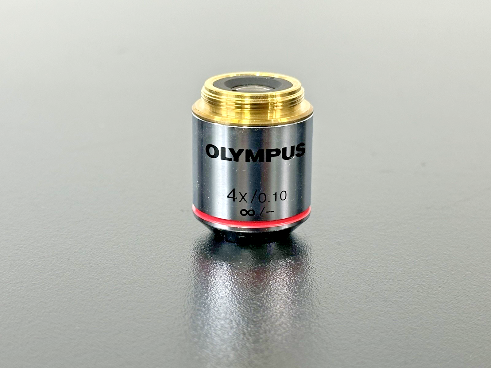Olympus 4X 0.10 Plan Objective Microscope Lens Infinity0
