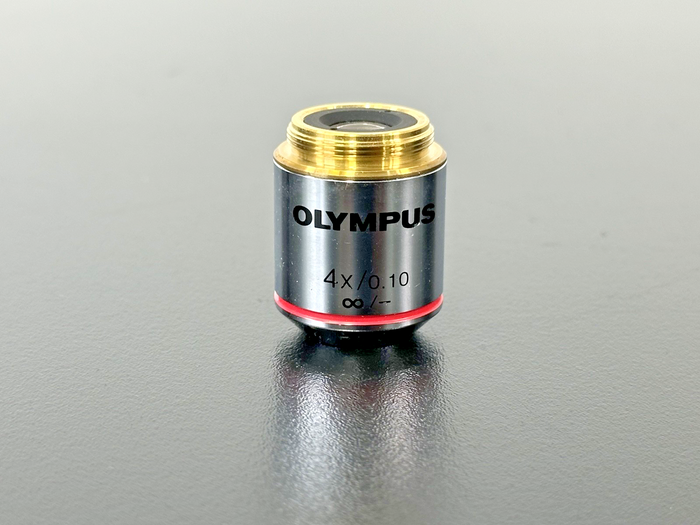 Olympus 4X 0.10 Plan Objective Microscope Lens Infinity