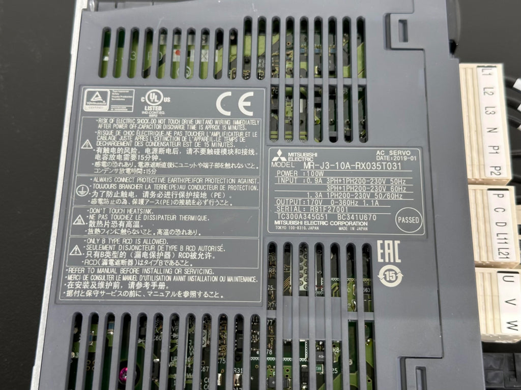 Mitsubishi Electric MR J3 10A RX035T031 Servo Drive Amplifier 100W MR J31