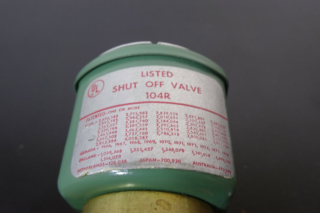 ASCO Red Hat Listed Shut Off Valve 104R 120/60, 110/504