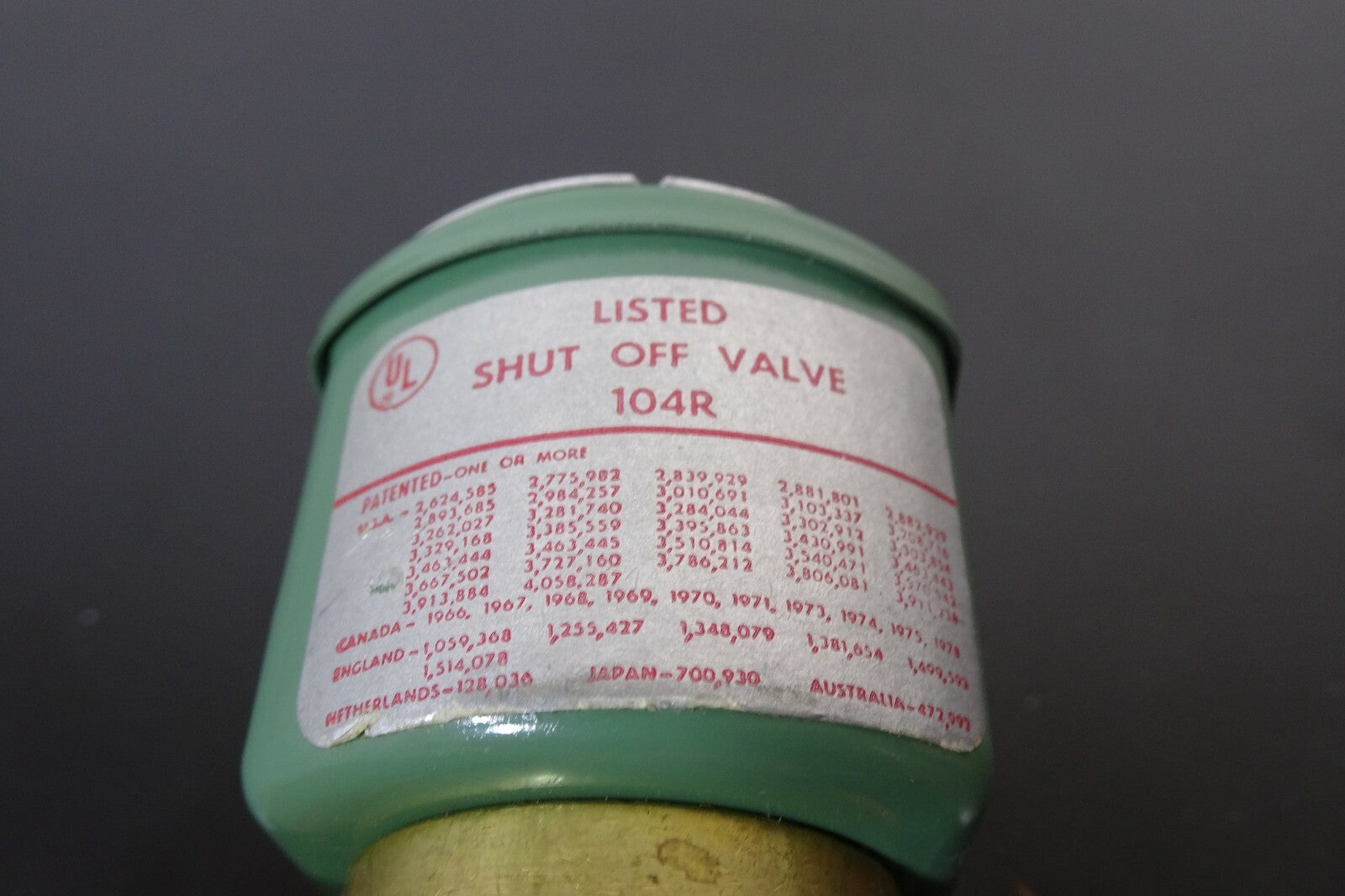 ASCO Red Hat Listed Shut Off Valve 104R 120/60, 110/504