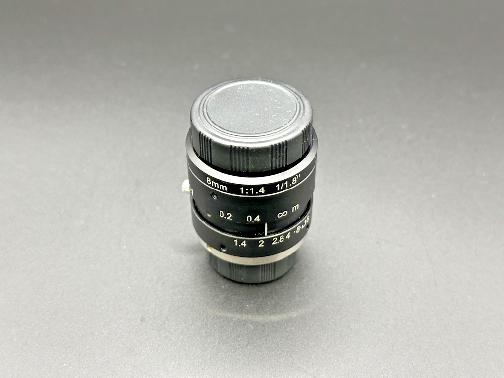8mm f/1.4 1/1.8" C Mount Machine Vision Camera Lens w/ Adapter0