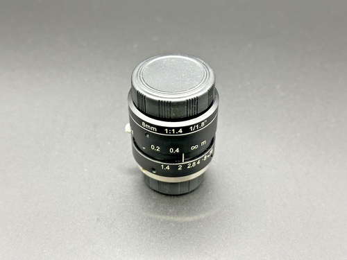 8mm f/1.4 1/1.8" C Mount Machine Vision Camera Lens w/ Adapter