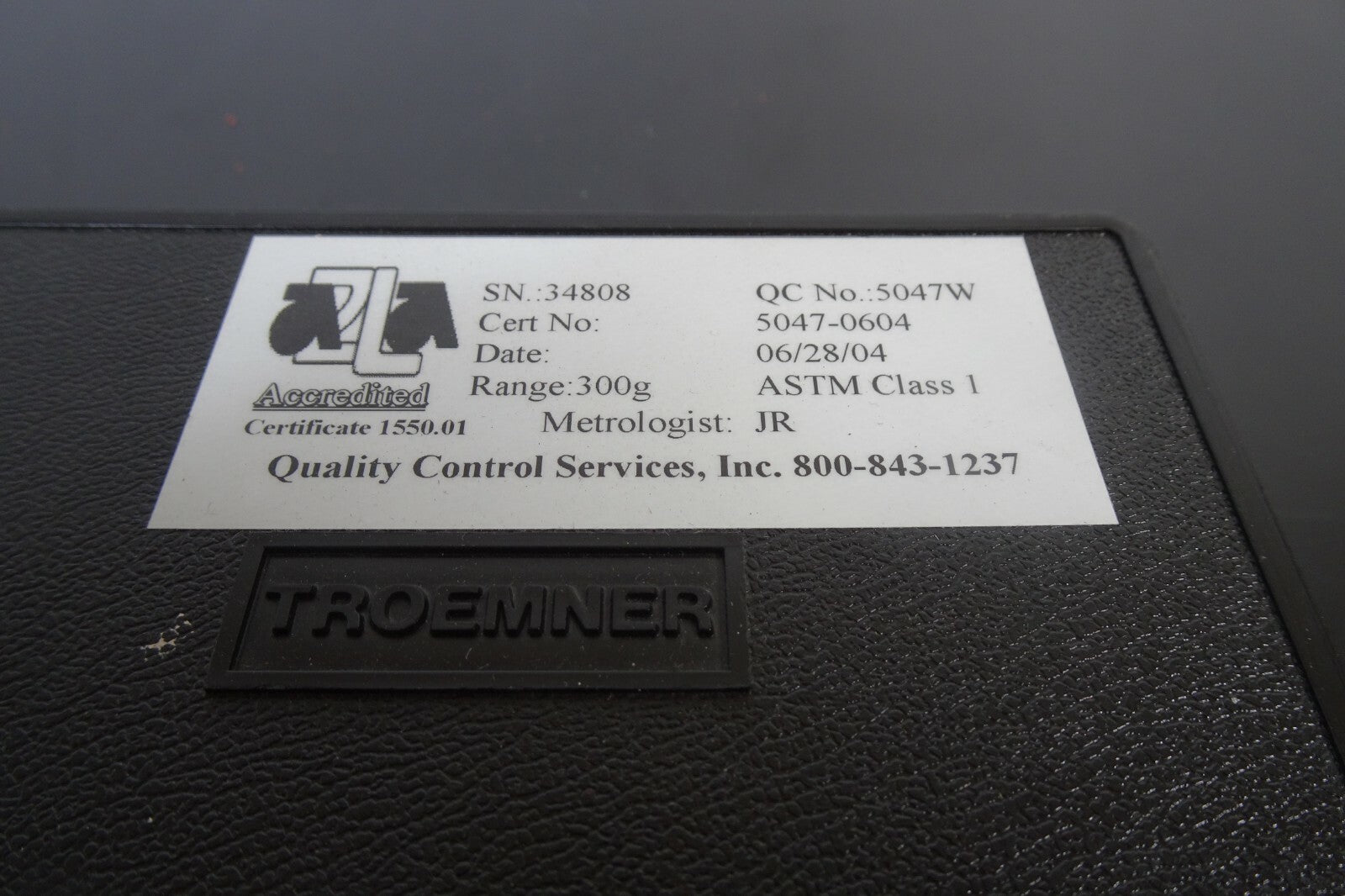 TROEMNER 300g MASS WEIGHT  ANALYTICAL BALANCE3