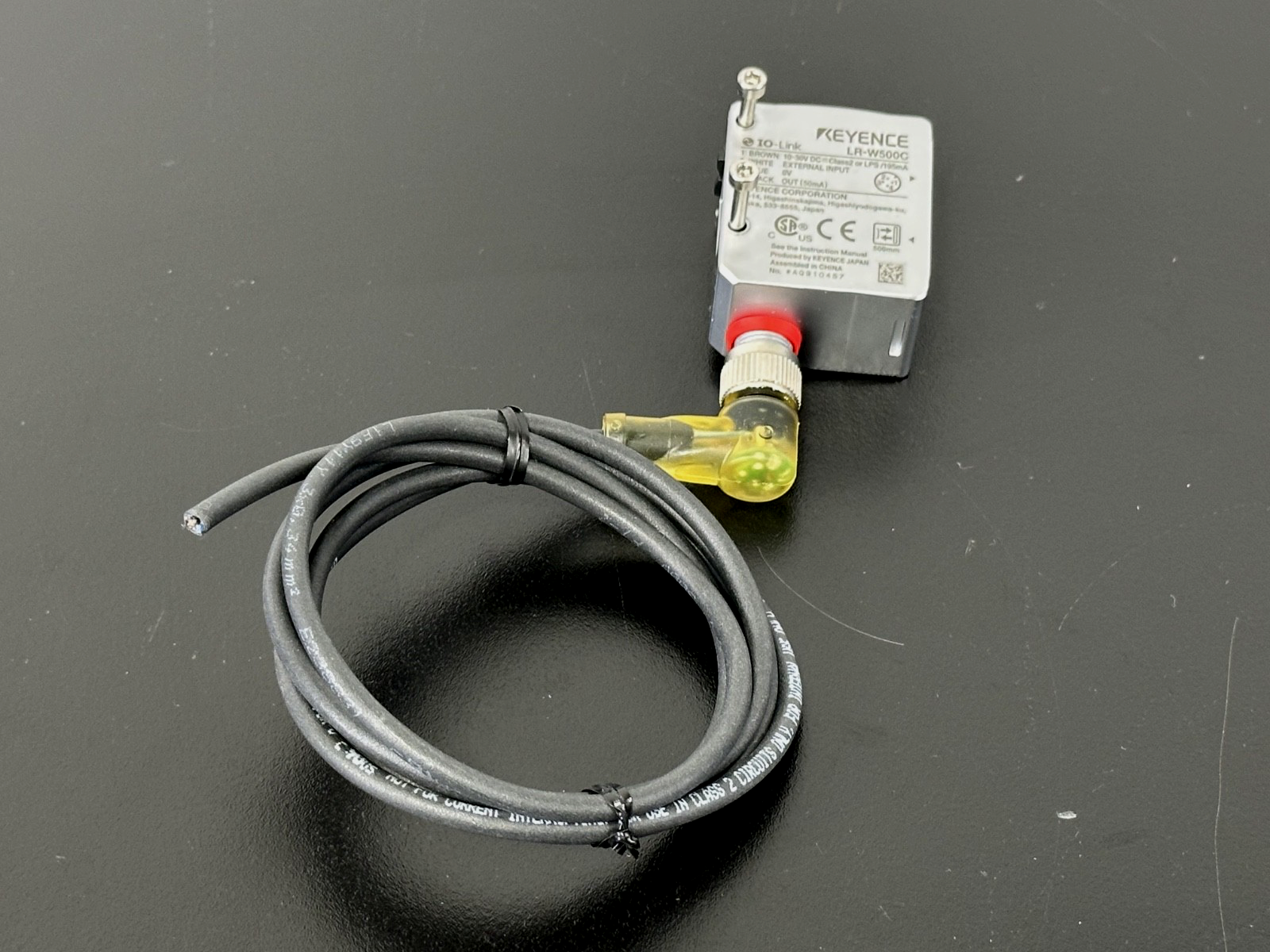 Keyence LR W500C IO Link Laser Sensor w/ Cable & Connector0