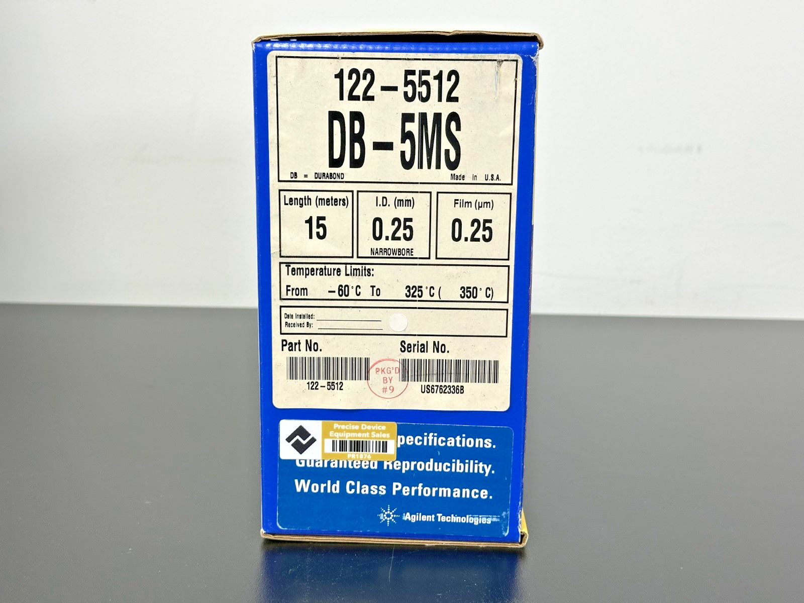 Agilent J&W 122 5512 DB 5MS GC Column 15m 0.25mm 0.25µm Narrowbore New Open Box3