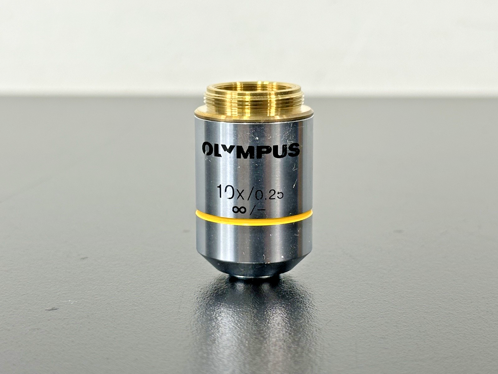 Olympus 10X 0.25 Plan Objective Microscope Lens Infinity0