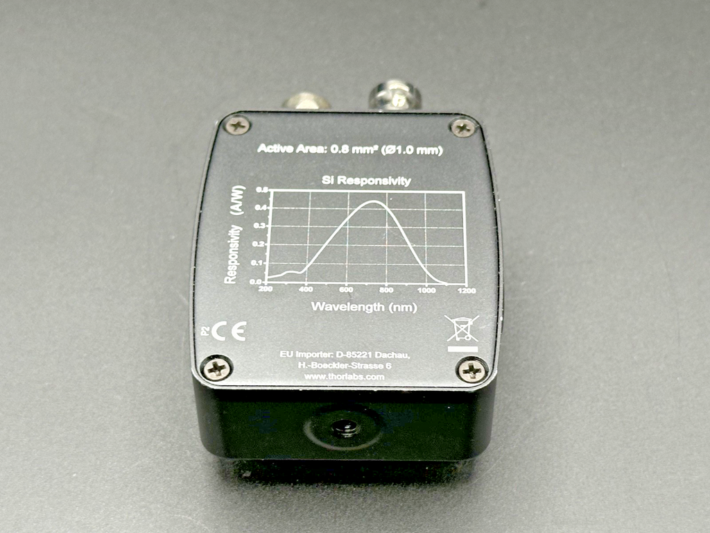 Thorlabs PDA10A2 Si Fixed Gain Amplified Detector 200–1100nm 150MHz3