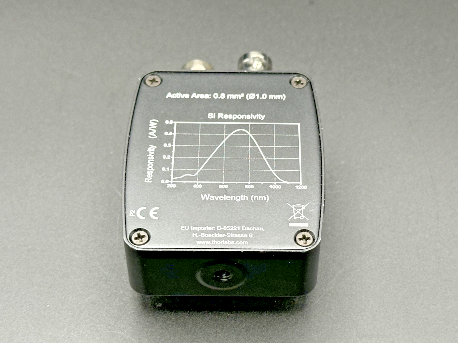 Thorlabs PDA10A2 Si Fixed Gain Amplified Detector 200–1100nm 150MHz3