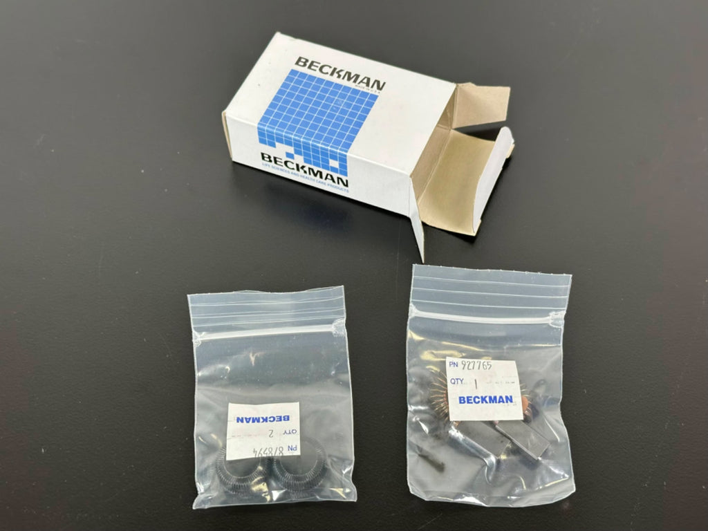 Beckman 927765 Motor Carbon Brush Set w/ Springs & Caps Lab Equipment Parts0