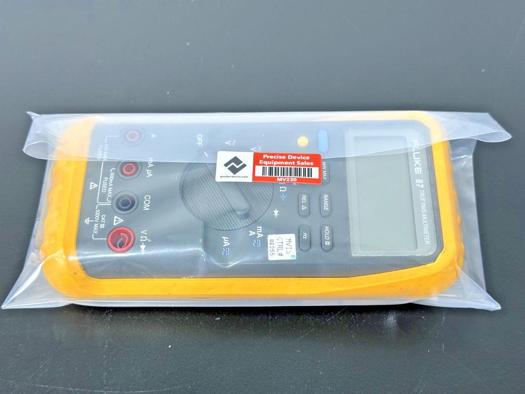 Fluke 87 True RMS Digital Multimeter CAT III 1000V with Yellow Holster Untested4