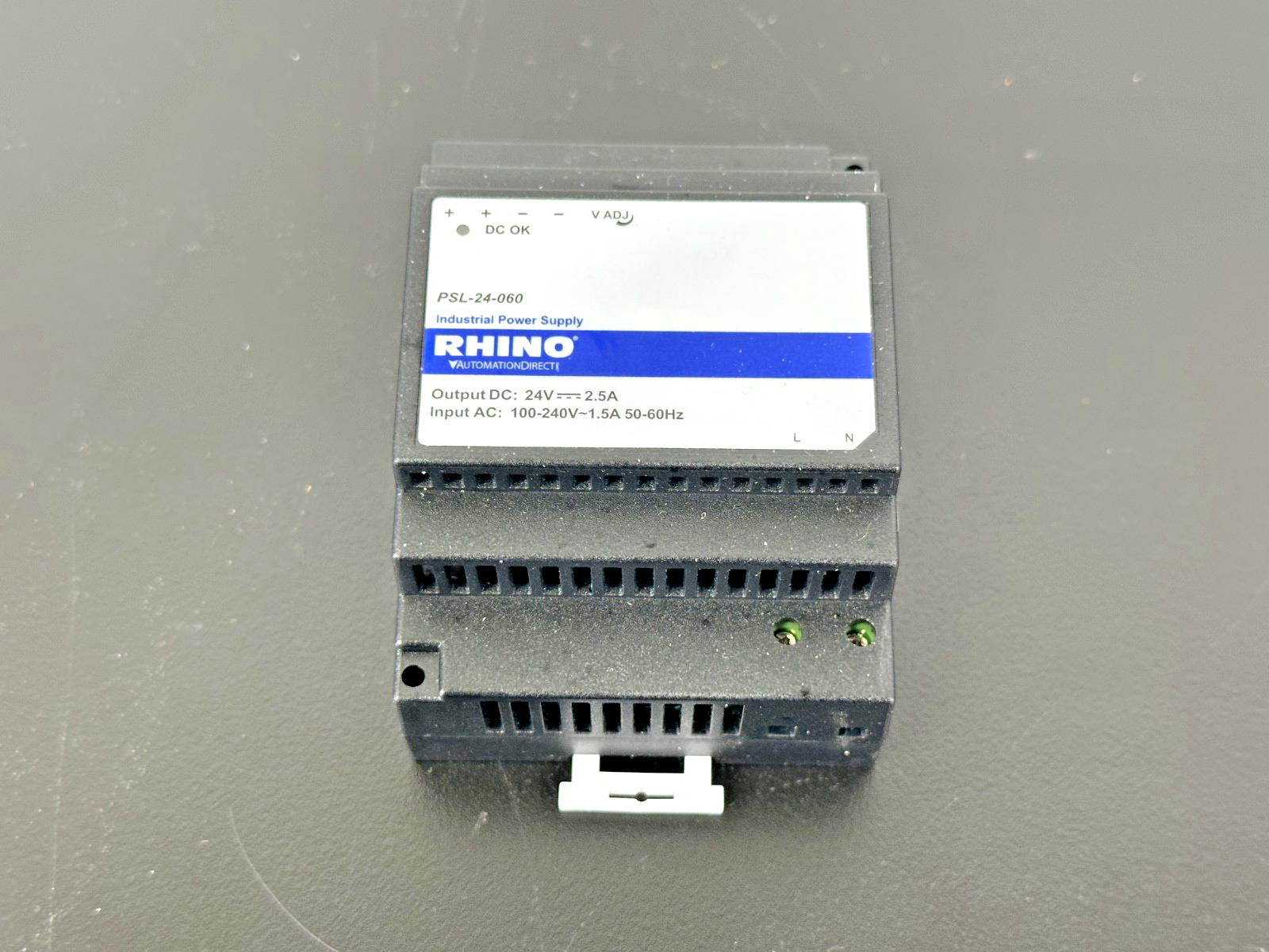 RHINO PSL 24 060 24VDC 2.5A DIN Rail Industrial Power Supply0