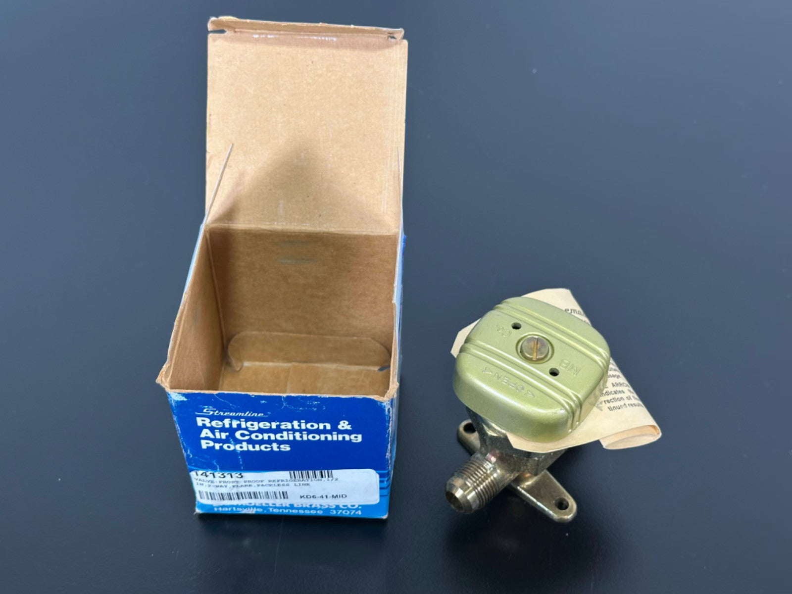 Mueller Linemaster A 14836 Packless Line Valve 1/2” Flare x Flare Refrigeration0
