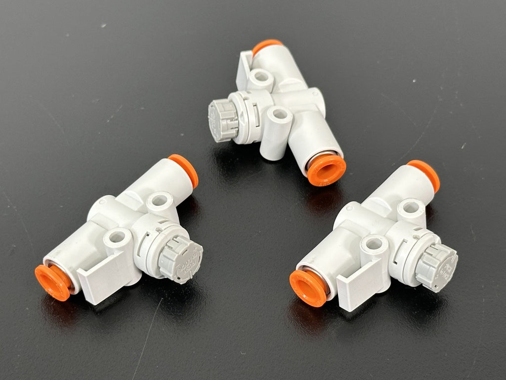 Lot of 3 SMC AS2052F Pneumatic Speed Flow Control Valves4