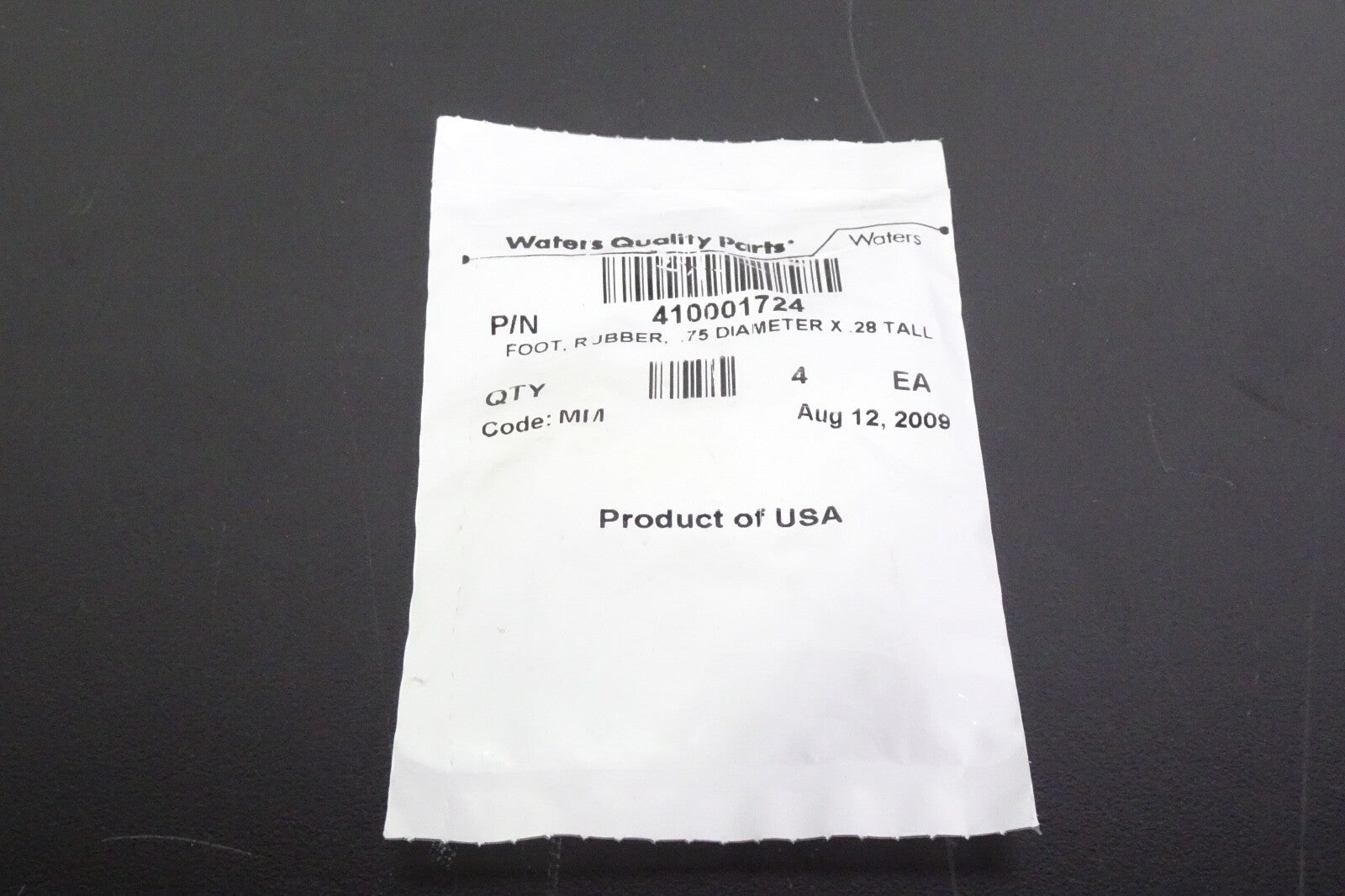 Waters 410001724 Foot R JBBER .75 Diameter  X .28 Tall0