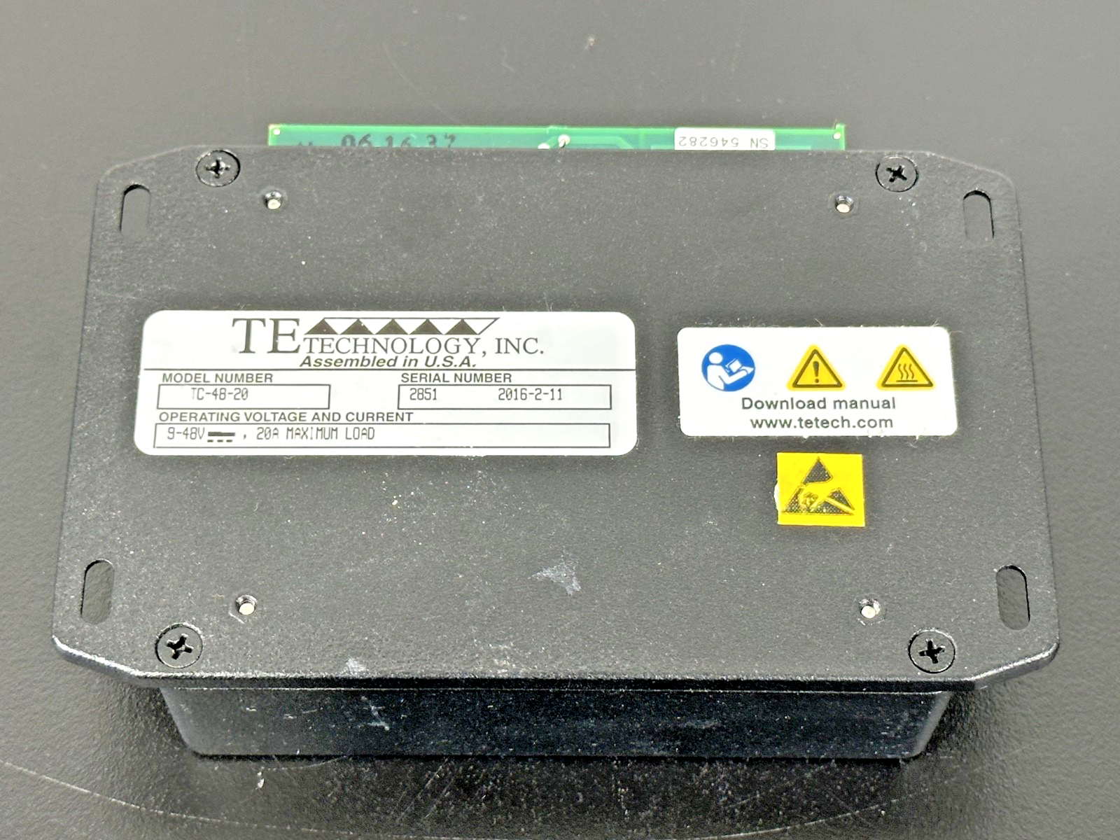 TE Technology TC 48 20 Thermoelectric Temperature Controller 9 48VDC 20A2