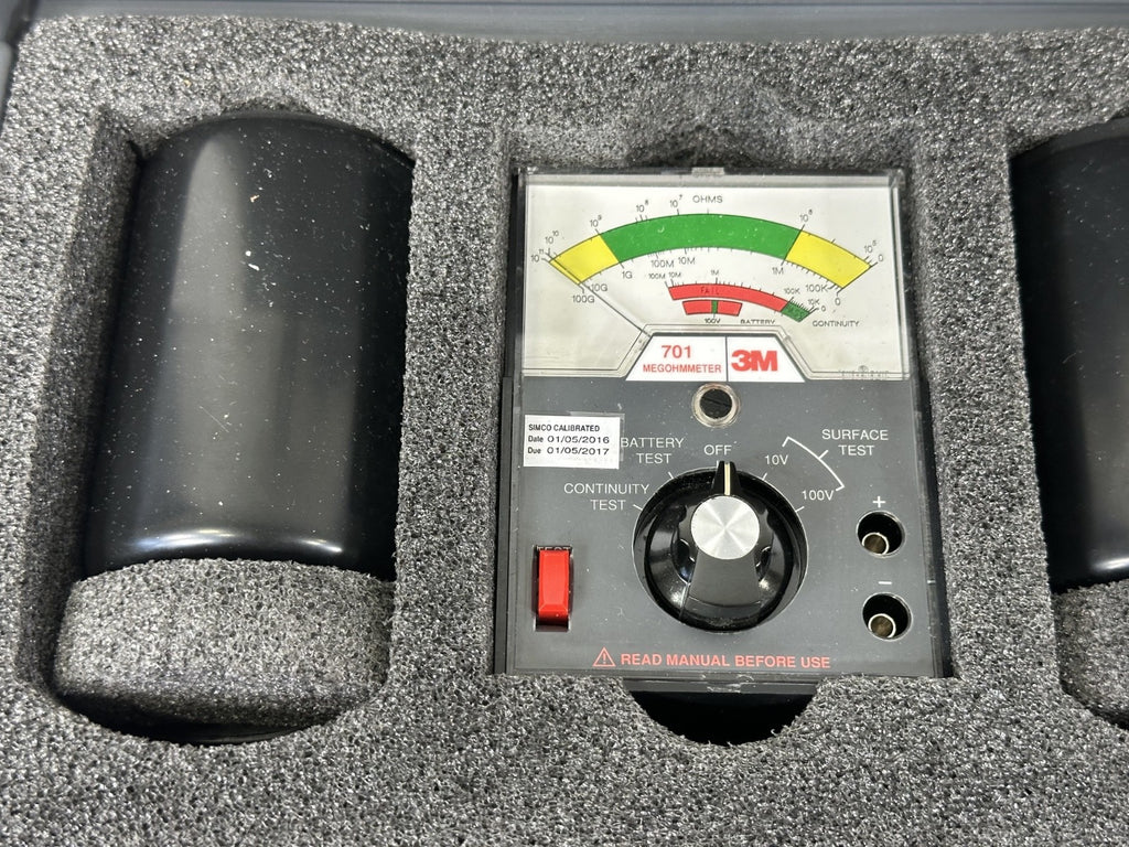 3M 701 Megohmmeter Static Control Surface Test Kit P/N 90179 w/ Case2