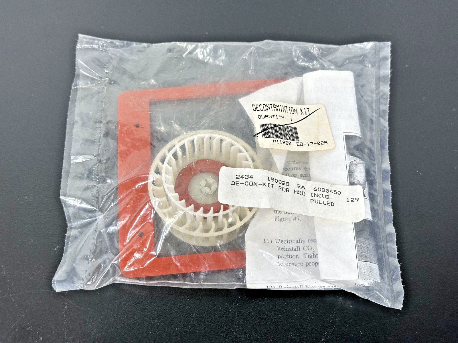 Decontamination Kit DE CON KIT for H2O Incubator P/N 190028 New0