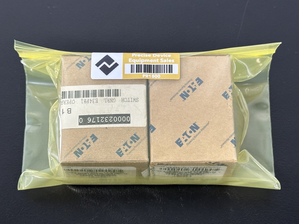 Lot of 2 Eaton E34PB1 Corrosion Resistant Flush Black Pushbutton Operator New2