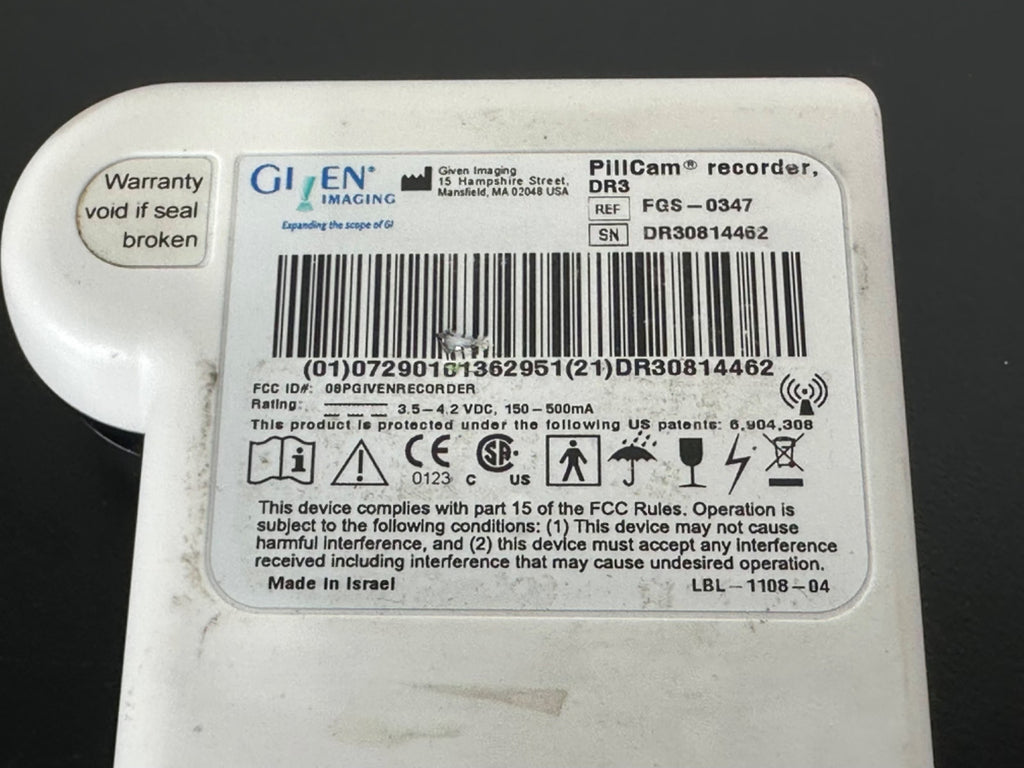 Given Imaging PillCam Recorder DR3 Capsule Endoscopy Data Recorder Unit3