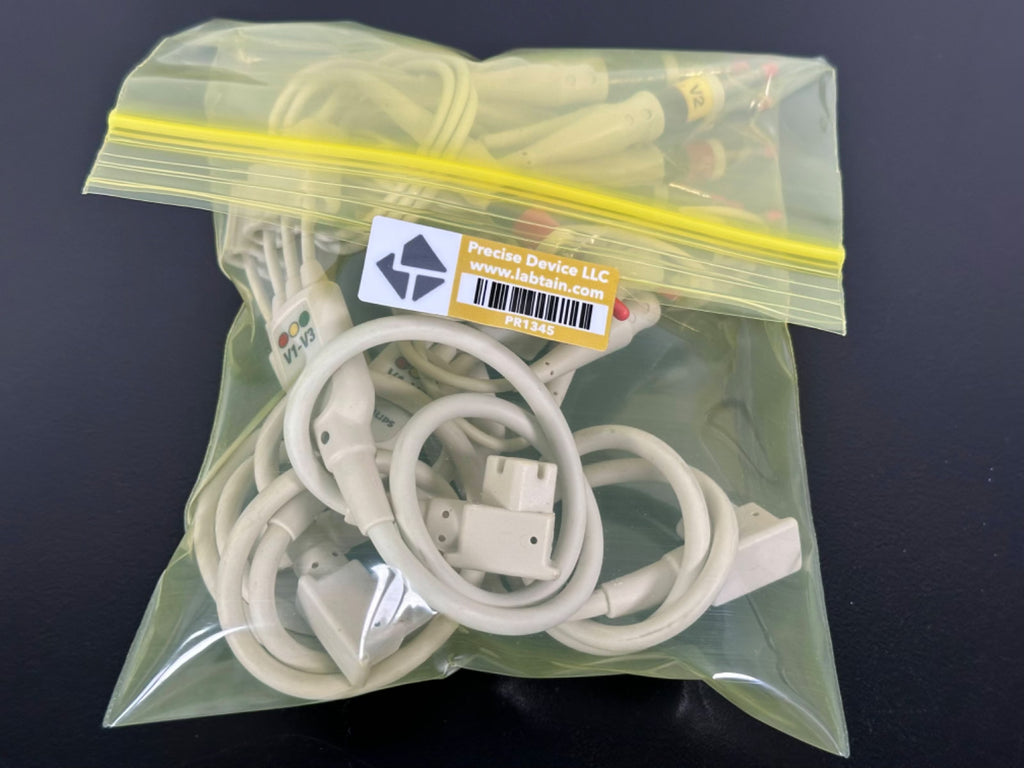 Lot of 4 Philips V1 V3 ECG Lead Cables Patient Monitor Leads4