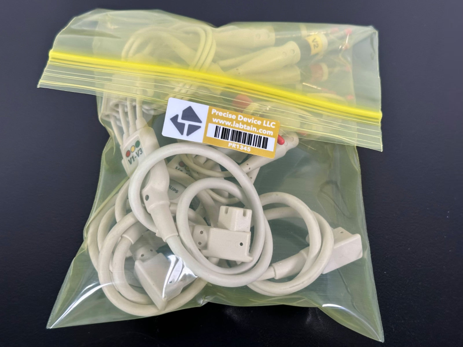 Lot of 4 Philips V1 V3 ECG Lead Cables Patient Monitor Leads4
