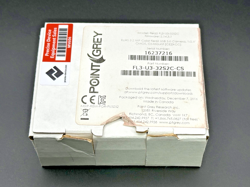Point Grey Flea3 FL3 U3 32S2C CS 3.2MP USB 3.0 Color Camera New Open Box1