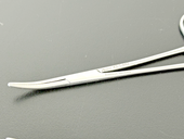Lot of 2 Argent 43 1 442 Curved Stainless Steel Locking Forceps1