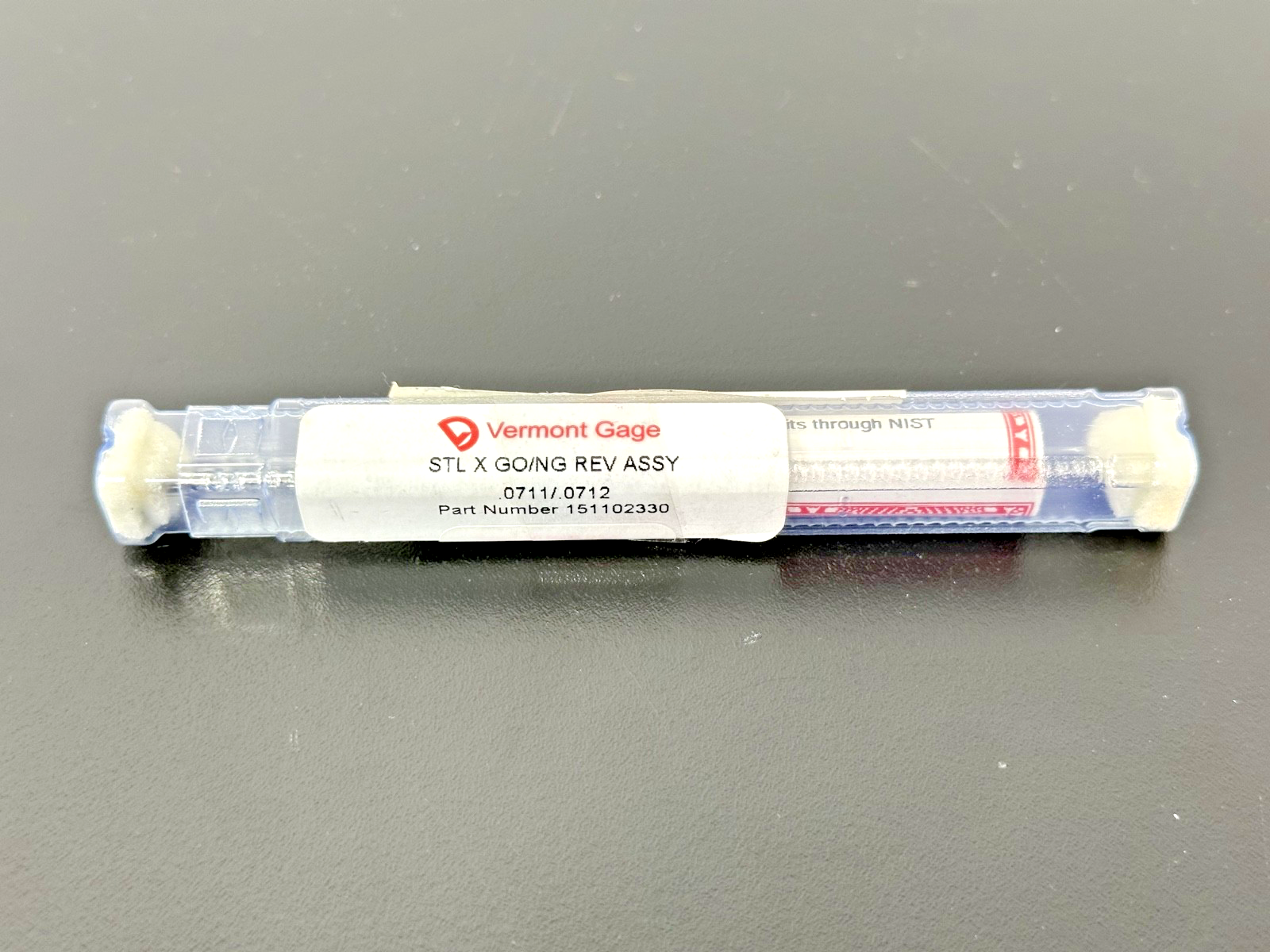 Vermont Gage 151102330 Class X GO/NO GO Pin Gage .0711/.07120
