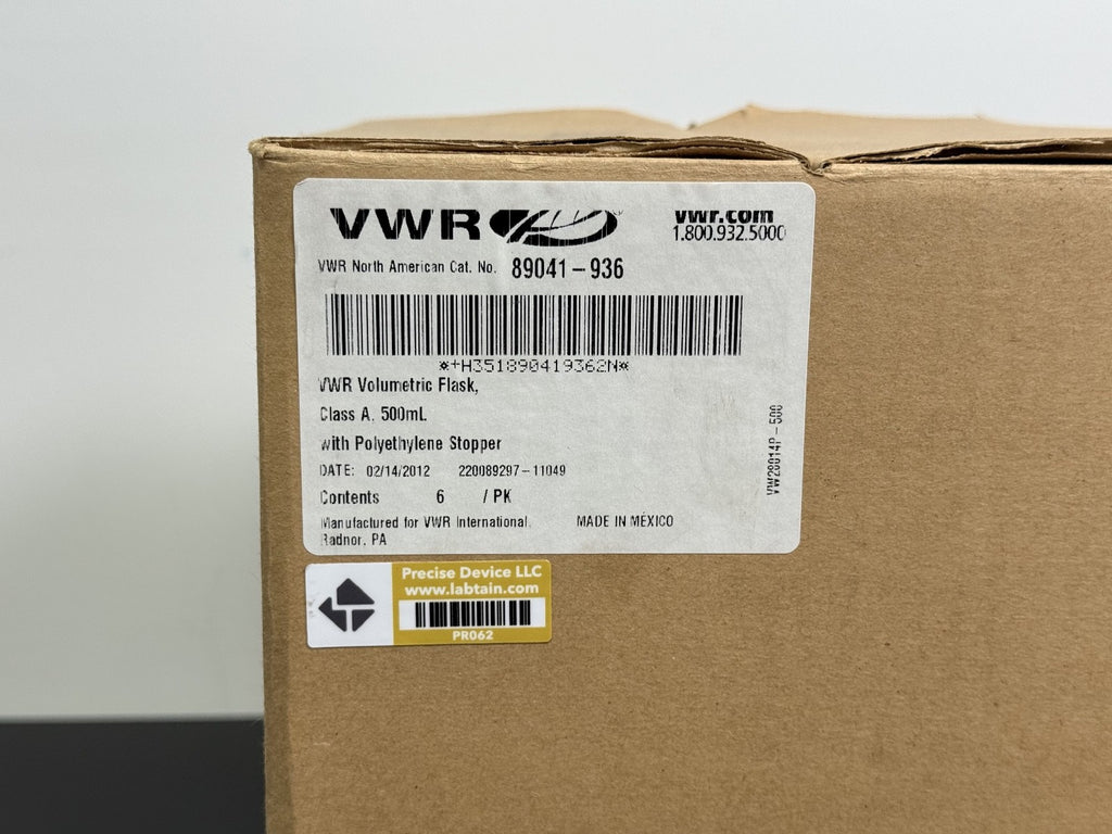 VWR 89041 936 Volumetric Flask, Class A, 500mL w/ Polyethylene Stopper2