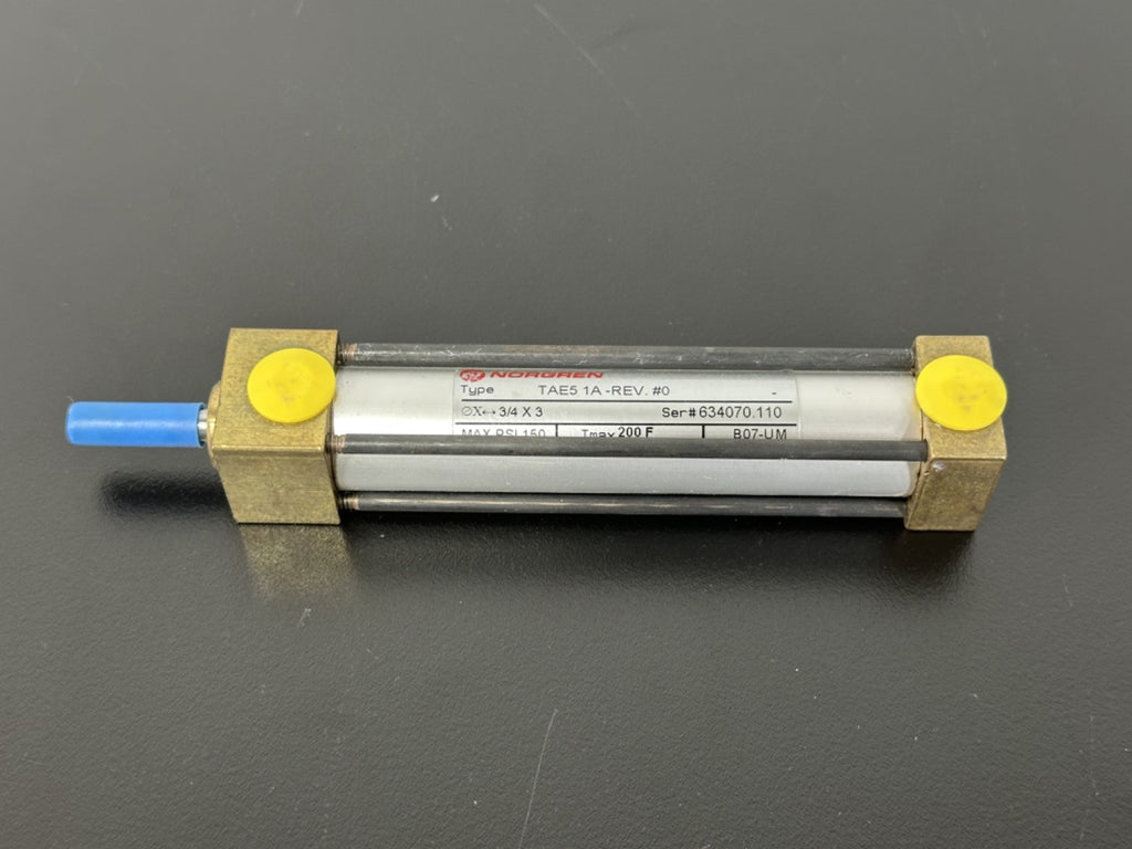 Norgren TAE51A REV.#0 Pneumatic Air Cylinder 3/4" x 3" Bore Stroke Actuator0