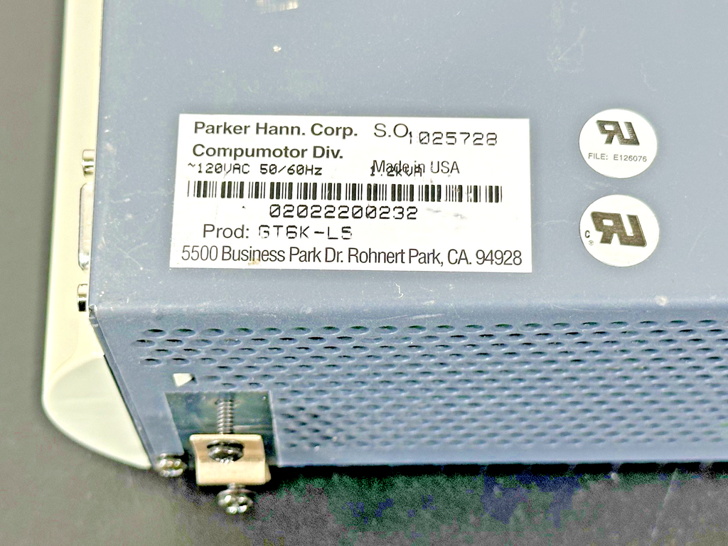 Parker GT6K L5 Gemini Stepper Drive Controller 5A Ethernet 120VAC6