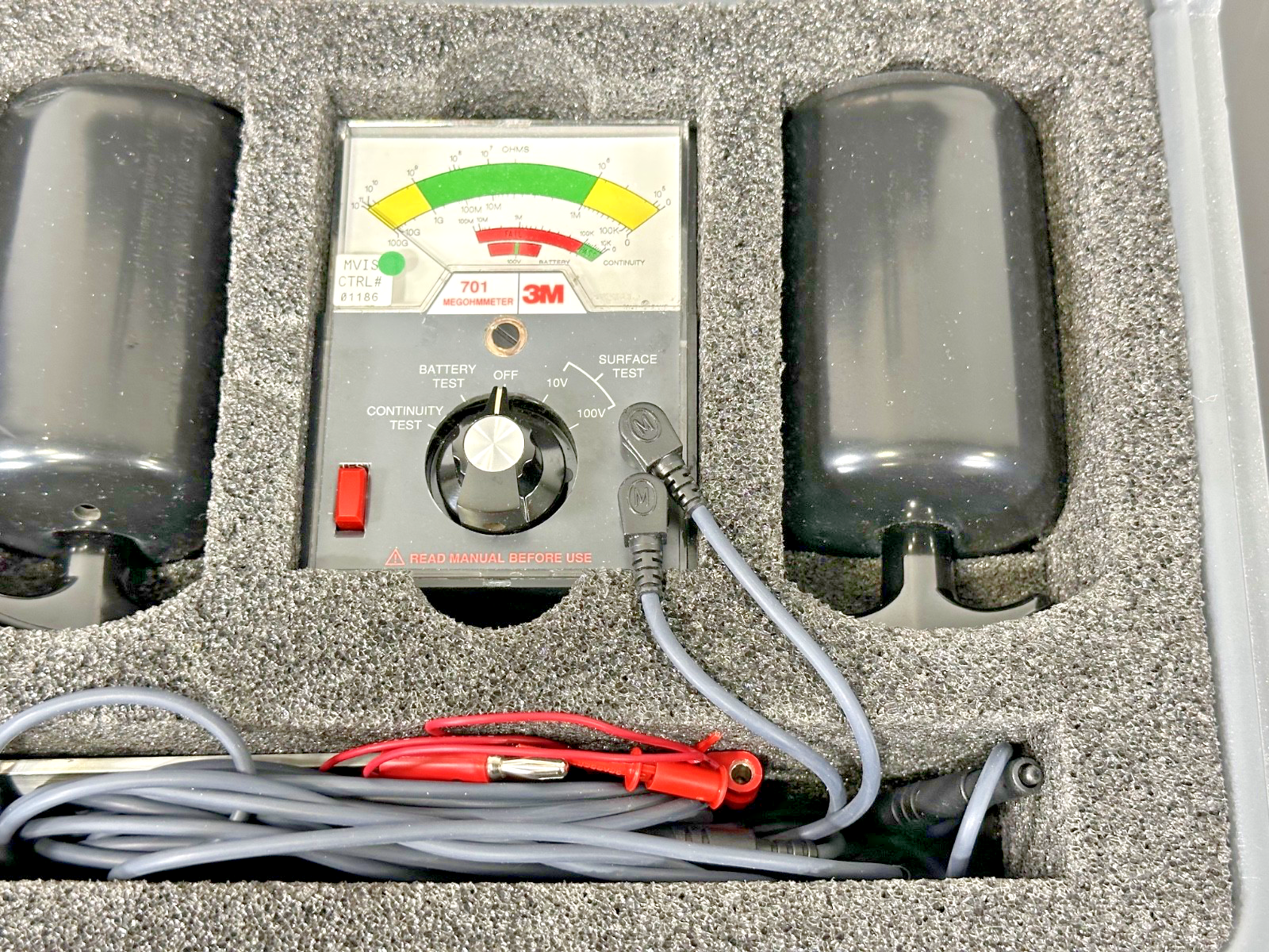 3M 701 Megohmmeter Static Control Surface Resistance ESD Test Kit w/ Weights3