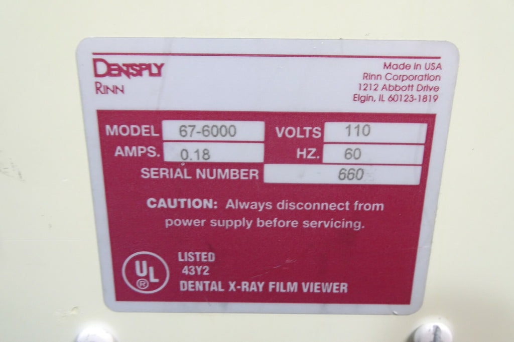 LOT 2x] Densply Dental X Ray Film Viewer 67 60006