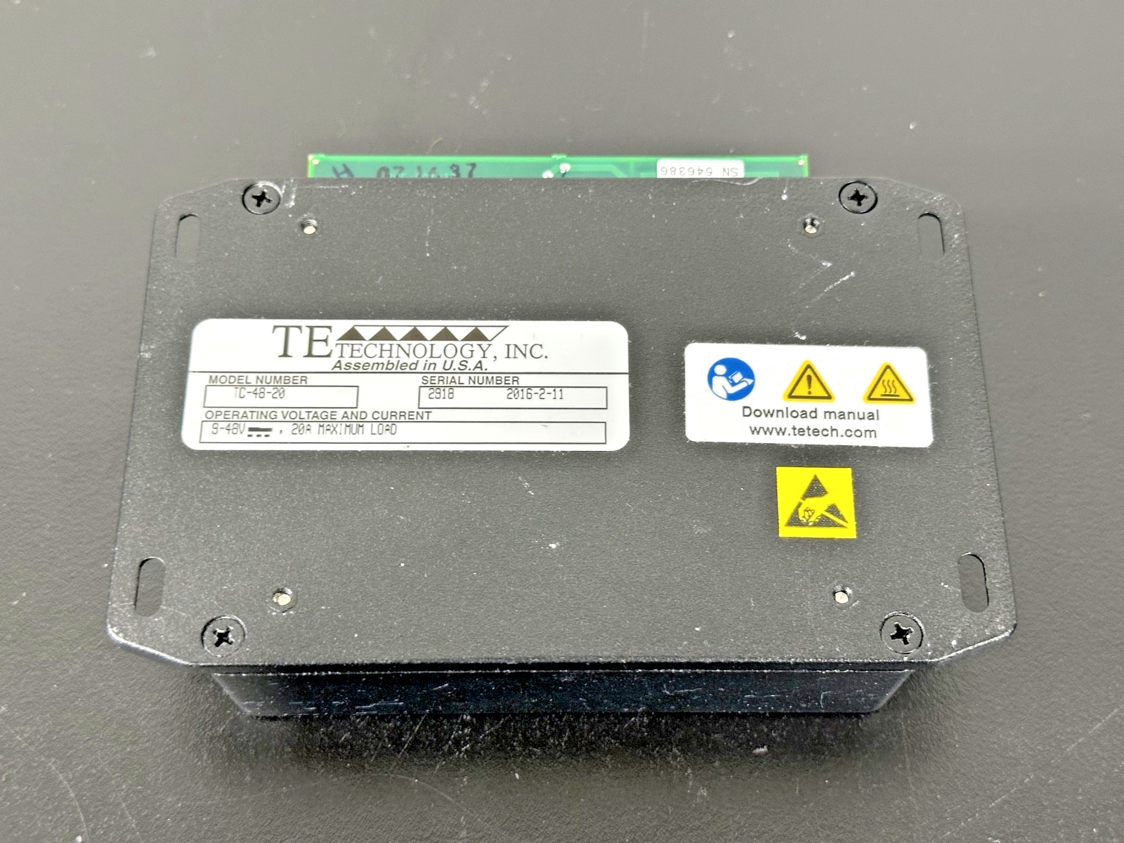 TE Technology TC 48 20 Thermoelectric Temperature Controller 9 48VDC 20A2
