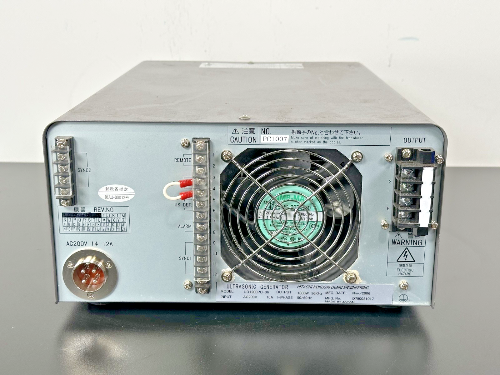 Hitachi Kokusai Denki UO1200PC 36 Ultrasonic Generator 1000W 36kHz2